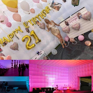 Tienda de campaña inflable para discoteca con luces, carpa para fiesta, Gazebo cuadrado blanco, sala de eventos, carpa, casa - Product Image 6