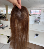 Topper de cheveux vierges légers 2x3" à base mono 100% cheveux humains naturels de qualité supérieure pour solution de cheveux clairsemés Fournisseur pour salons
