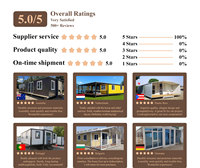 Maisons préfabriquées modernes de 3 chambres à coucher Maisons modulaires préfabriquées Maison en conteneur extensible Petite maison préfabriquée 40x40
