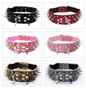 उच्च गुणवत्ता वाले तेज स्पाइक्स के साथ बड़े कुत्ते के कॉलर पिटबुल मास्टिफ स्पाइडर पालतू कुत्ते कॉलर - Product Image 5