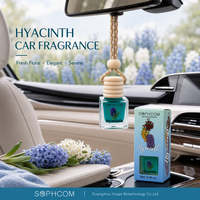 Diffuseur de parfum de luxe pour voiture 8ml, flacon en verre avec bouchon en bois, diffuseur d'huiles essentielles à suspendre, désodorisant pour voiture, idéal pour un cadeau, parfum d'ambiance premium