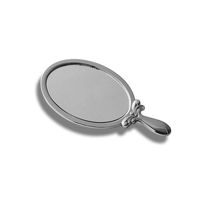 Hot Sell Exquisite <b>Small</b> Oval Epoxy Sticker Metal Portable Makeup <b>Mirror</b> with Handle - Product Image 5