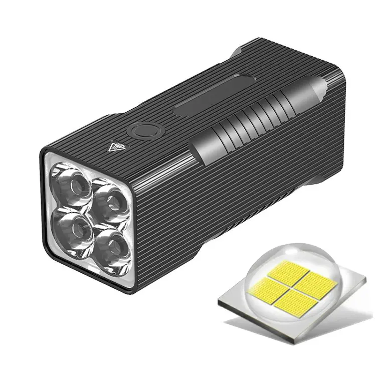 Puissant haute luminosité 8000 lumens 80w 4 * XPH P50 lampe de poche led torche USB charge lampe de poche en alliage d'aluminium haute puissance