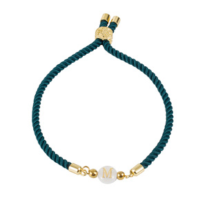 <span class=keywords><strong>YL</strong></span> en Stock, nueva pulsera con letra inicial para mujer, pulsera con abalorio de cuerda ajustable hecha a mano para mujer, regalo de joyería de moda para mujer - Product Image 6