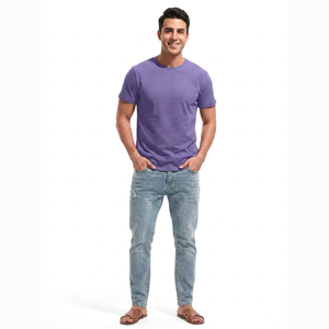 T-shirts pour hommes à manches courtes, coupe classique, 100 % coton, séchage rapide, respirants, faible MOQ, meilleur prix, FINER THREADS 2026 - Product Image 1
