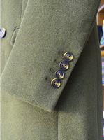 Manteau en laine chaud d'hiver haut de gamme pour hommes Manteau long classique formel Fermeture à double boutonnage Imperméable Réversible Grande taille