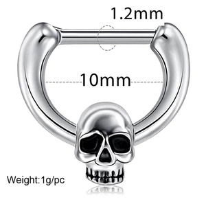 Hot-selling Mid-rod Stainless Steel <strong>Septum</strong> <strong>Septum</strong> Spacer <strong>Nose</strong> Ring Jewelry