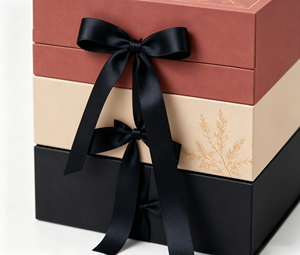 Caja <span class=keywords><strong>de</strong></span> Regalo con Lazo <span class=keywords><strong>de</strong></span> Satén Negro, Caja Personalizada para Bodas, Cumpleaños, Cosméticos, Joyería, con Múltiples Logotipos Personalizados Aceptables - Product Image 3