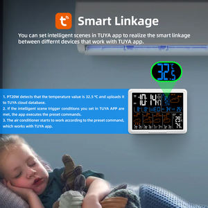 스마트 홈 날씨 역 컬러 스크린 기압계 습도계 높은 AccuracyTuya 와이파이 무선 날씨 역 - Product Image 5