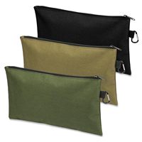Pochette zippée en toile vierge de style bohème élégante pour la décoration DIY avec franges à pompons, trousse de maquillage, accessoires de voyage, étuis de rangement