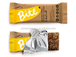โลโก้ที่กําหนดเองกระเป๋าซีลครีบบรรจุภัณฑ์อาหารเพื่อสุขภาพถั่วขนมพลังงานเวย์โปรตีนบาร์บรรจุภัณฑ์ - Product Image 2