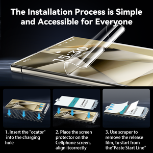 Pellicola Protettiva in Idrogel per <span class=keywords><strong>Samsung</strong></span> <span class=keywords><strong>Galaxy</strong></span> S24 S23 <span class=keywords><strong>S22</strong></span> Ultra, Film Morbido TPU a Copertura Totale, Autoriparante, HD Trasparente, Vendita all'Ingrosso - Product Image 2