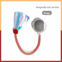 Jouet interactif d'intérieur pour chat avec queue élastique en filet et balle électrique automatique pour chiens, idéal pour rouler sur le tapis