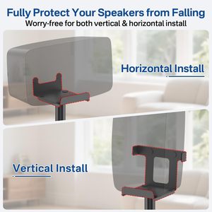 Soporte de Altavoz de Piso Ajustable en Altura para <span class=keywords><strong>Sonos</strong></span> Five/Play <span class=keywords><strong>5</strong></span> Gen 2, Soporte Vertical y Horizontal con Gestión de Cables, Negro - Product Image 4
