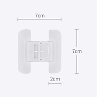 Clip de fixation pour congélateur, double mini universel, sécurité, auto-adhésif, réfrigérateur, ABS, plastique, tiroir, placard, porte de réfrigérateur, serrure
