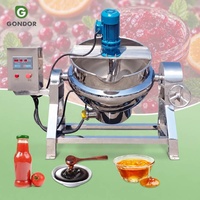Marmite électrique à double paroi pour cuisson de sirop de canne à sucre et chocolat, avec support fixe, agitateur et emballage