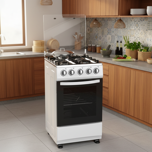Cuisinière à gaz avec four et grill pour la maison - Gamme de cuisson autonome tout-en-un 4 brûleurs avec four - Product Image 1