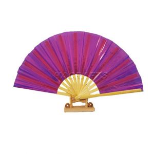 Promotion Exceptionnelle : Grands Éventails Pliants en Bambou Écologiques en PVC Sculpté, Style Amour, Idéaux pour les Festivals Rave et les Fêtes Estivales - Product Image 2