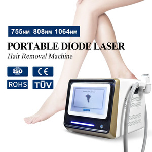 Appareil de beauté laser diode 808 nm multifonctionnel pour le rajeunissement de la peau avec pièce à main dorée et embouts multiples - Product Image 4