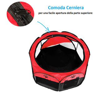 Corral Plegable para Mascotas de 74x74x43 cm, Recinto Transpirable de Malla para Perros con Bolsa de Transporte - Product Image 4