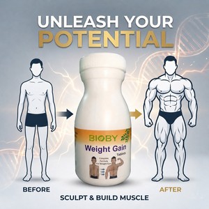 Comprimés <span class=keywords><strong>de</strong></span> <span class=keywords><strong>prise</strong></span> <span class=keywords><strong>de</strong></span> poids Bioby OEM sous marque privée, 60 unités, formule complète pour adultes avec soutien naturel à base d'herbes et <span class=keywords><strong>de</strong></span> vitamines - Product Image 3