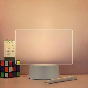 Venta caliente borrable tablero de escritura creativo Diy Rgb Led Memo mensaje nota luminosa acrílico tablero de escritura Luz - Product Image 3