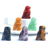 Cristal Naturel Sculpté Dinosaure 1 Pouce Miniature Animal Micro-Paysage Petit Ornement Pierre Libre Thème Animal Fourniture Transfrontalière