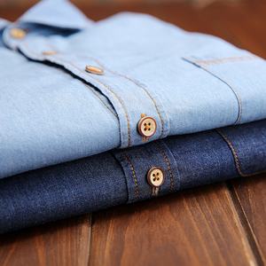 Camisa de Manga Larga para Hombre, Uniforme de Empresa al Mejor Precio, Diseño Clásico Único con Estampado, 100% Algodón Denim - Product Image 4