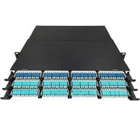 Cassette de brassage fibre optique ODF haute densité 1U 19 pouces pour montage en rack, 96, 144, 288 ports MPO MTP, pour la télécommunications (vente en gros)