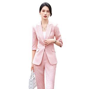 Primavera/Verano Color sólido <span class=keywords><strong>Mujer</strong></span> <span class=keywords><strong>Traje</strong></span> de manga media Trajes de negocios de moda <span class=keywords><strong>para</strong></span> mujeres jóvenes - Product Image 5