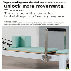 เครื่องทำพิลาทีสอลูมิเนียมแบบพกพาทนทานยืดขยายกล่องนั่งแบบมีห่วงคู่สำหรับโยคะ-สำหรับสตูดิโอที่บ้าน - Product Image 4