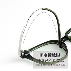 Montures de lunettes carrées Tr90 avec branches en titane, légères, unisexes, pour verres correcteurs, taille moyenne M8052 - Product Image 1