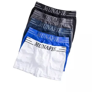 Logo Brand OEM and ODM Underwear factory Plain White boxers briefs for men Mix colors High Elastic Spandex Seamless