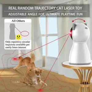 لعبة قطة بتأثير الليزر أوتوماتيكية قابلة لإعادة الشحن ويمكن تفعيل مسارها عشوائي فعلي
