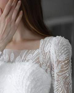 Милое свадебное платье с длинным рукавом в стиле бохо - Product Image 3