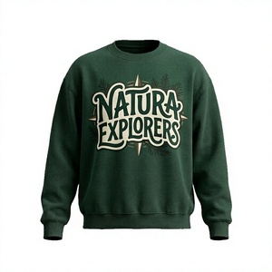 เสื้อสเวตเชิ้ตคอกลม Natura Explorers ทรงปกติสำหรับผู้ชาย ผ้าฝ้ายถัก สวมใส่สบายๆ สำหรับฤดูใบไม้ร่วง พิมพ์ลายด้านหน้า เป็นมิตรกับสิ่งแวดล้อม - Product Image 1