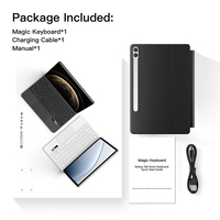 Casing Keyboard Ajaib Bersertifikasi CE RoHS Baru, Nirkabel Model Gunting untuk Samsung Galaxy Tab S11 Ultra dengan Touchpad 3 Jari Terintegrasi, Cepat