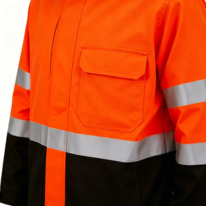 Veste de sécurité en nylon haute visibilité pour soudeurs, vêtements de sécurité réfléchissants en cuir avec réflecteur - Product Image 5