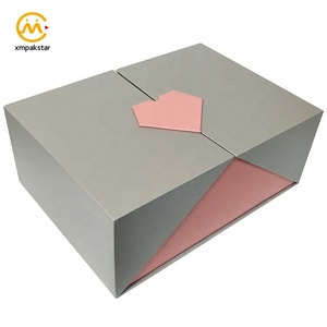 Luxury customized large cardboard double door wedding favors gift box for dress packaging