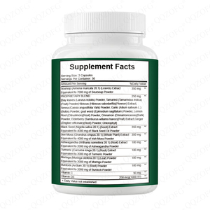 Soutien exclusif pour l'immunité, la digestion, les articulations, la peau, les cheveux et l'énergie : Capsules de mousse de mer irlandaise, Ashwagandha, huile de graines noires et graviola pour homme - Product Image 2