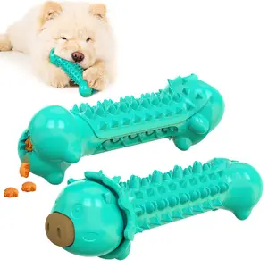 永遠の御馳走弁当犬噛むおもちゃ豚の形をしたTPR歯が生えるカルシウムスナッククラッカーは犬のためのおもちゃを保持します