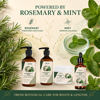 Ensemble Shampooing et Après-Shampooing Anti-Chute au Romarin et à la Menthe, Marque Blanche, Vente en Gros, Végan, Sans Sulfate, Traitement Nourrissant du Cuir Chevelu