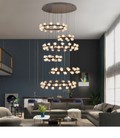 Luminaire suspendu en forme de fleur en cristal, style ambiance romantique, idéal pour les chambres et les salles à manger.