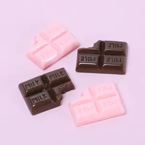 Popular Resin Decoration Craft Baby Play Miniature Food Chocolate Phone Case Keychain Hairpin Diy Making Accessories