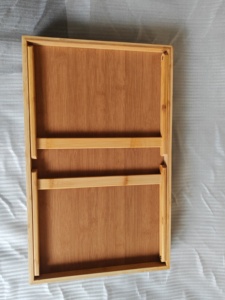 Khay giường tre với chân gấp và tay cầm-khay thức ăn trang trí nhẹ, di động cho bữa sáng trên giường - Product Image 5