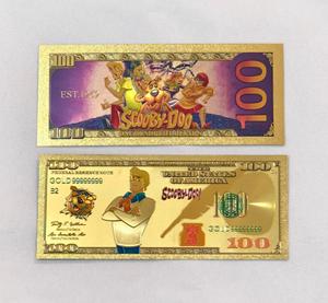 Scooby Doo 6 Designs Billet de banque commémoratif en feuille d'or, Carte de collection en feuille d'or à thème dessin animé - Product Image 3