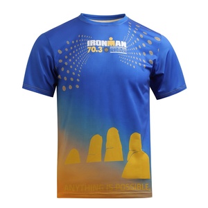 Camiseta Deportiva de Poliéster Suave para Hombre, Tejida, Absorbente de Sudor, con Impresión Digital, para Maratón, Entrenamiento, Running, Personalizada - Product Image 1