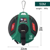 Ruban à mesurer en fibre de verre ABS métrique de haute qualité, longue fibre, 20m, 30m, 50m, avec lame haute visibilité et verrouillage automatique, vente en gros