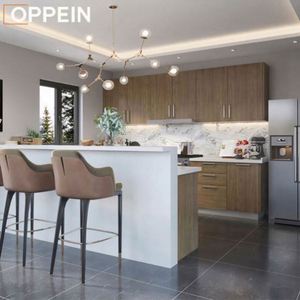 OPPEIN Đức American Set Gỗ Rắn Mật Ong Gỗ Sồi Giá Công Bằng Tủ Bếp Multiplex - Product Image 2