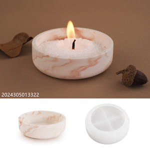 Moule en forme de bol en silicone pour petites bougies en ciment, béton, plâtre, plâtre pour plantes et bougies - Product Image 4
